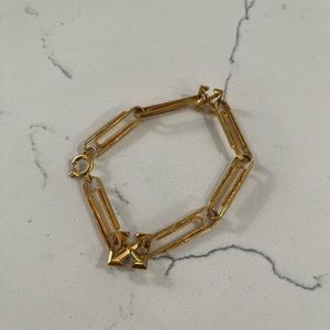 Off-White Gold Paperclip Bracelet